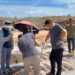 Sejumlah WNA Tiongkok masuk ke lokasi tambak udang, Desa Marok Tua, Singkep Barat, Lingga, Selasa (15/8/2023). Foto: ANTARA