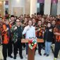 Wakil Wali Kota Batam Amsakar Achmad saat membuka Musyawarah Wilayah (Musywil) II SAPMA Pemuda Pancasila Provinsi Kepri di Beverly Hotel Batam, Sabtu (19/8/2023) siang. Foto: INIKEPRI.COM 
