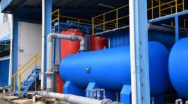 Kepala UPTD SPAM Dinas PUPR Kota Tanjungpinang Heri Jumeri, mengatakan saat ini ada gangguan teknis pada instalasi mesin pompa Sea Water Reverses Osmosis (SWRO) Pulau Penyengat. Hal itu menyebabkan terganggunya aliran air bersih ke rumah warga. Foto: Diskominfo Tanjungpinang 