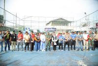 Wali kota Tanjungpinang Hj. Rahma S.IP.,M.M, membuka turnamen bola voli antar RW (Rukun Warga)  se-Kelurahan Bukit Cermin di Lapangan Voli Diana Bukit Cermin, Selasa (23/8/2023). Foto: Diskominfo Tanjungpinang 