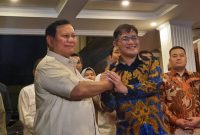 Prabowo Subianto dan Budiman Sudjatmiko saat bertemu beberapa waktu yang lalu. Foto: ANTARA 