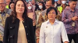 Cen Sui Lan Anggota Komisi V DPR RI Fraksi Golkar didampingi Maria Krinti Endah Murni (baju putih) Dirjen Perhubungan Udara (Hubud) Kemenhub RI. Foto: suaraserumpun.com