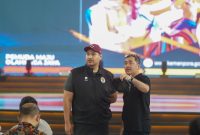 Menpora Dito Ariotedjo saat meninjau kesiapan Rakornas Kepemudaan dan Keolahragaan Tahun 2023 di Jakarta Internasional Velodrome, Jakarta, Kamis (7/9) malam. Foto: Kemenpora 