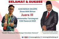 Siswa MAN Bintan Raih Juara III Matematika Terintegrasi KSM Nasional 2023. Foto: Istimewa 