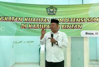 Kanwil Kementerian Agama Provinsi Kepulauan Riau melalui Kepala Bidang Bimbingan Masyarakat (Bimas) Islam Edi Batara menyampaikan Idarah atau manajemen masjid yang baik adalah kunci utama kemakmuran masjid. Hal ini disampaikannya saat mengisi kegiatan Peningkatan Kualitas Kompetensi SDM Masjid kepada 20 orang pengurus masjid se-Kabupaten Bintan. Foto: Istimewa
