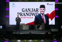 Ganjar  Pranowo dalam dalam acara Mata Najwa yang digelar di kampus UGM, Sleman, DIY, Selasa (19/9/2023) malam. Foto: Tangkapan Layar 