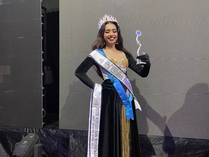Dewi Aulia berhasil menjadi juara 3 dalam ajang Putri Kebudayaan Nusantara 2023. Foto: INIKEPRI.COM 