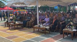 Komando Gabungan Wilayah Pertahanan (Kogabwilhan) I melaksanakan bhakti sosial dan peresmin taman bunga Asean di SDN 004 Tanjungpinang Timur, Selasa (26/9/2023). Foto: Diskominfo Tanjungpinang 