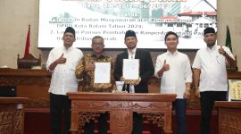 Badan Musyawarah (Bamus) DPRD Kota Batam melaporkan hasil pembahasan dan penyelarasan rencana kerja DPRD Kota Batam tahun 2024. Foto: INIKEPRI.COM 
