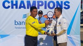 Kompetisi sepak bola usia dini Liga Anak Bali 2023 yang digelar bank bjb resmi dibuka di Lapangan Makorem 163, Jalan Tendean, Dauh Puri, Kota Denpasar, pada Sabtu, 30 September 2023. Liga Anak Bali 2023 berlangsung selama 2 hari sampai Minggu, 1 Oktober 2023. Foto: bank bjb untuk INIKEPRI.COM 
