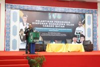 Wakil Wali Kota Batam Amsakar Achmad menghadiri pelantikan Pengurus Himpunan Mahasiswa Islam (HmI) Cabang Batam Periode 2023-2024 di Ballroom Golden Prawn, Minggu (22/10/2023) sore. Foto: INIKEPRI.COM
