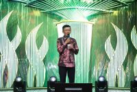 Penjabat Wali Kota Tanjungpinang, Hasan, S.Sos saat memberikan sambutannya pada acara Sembahyang Keselamatan Senggarang di Kelenteng Cetiya Ngi Ang Thiang Sian Tie di Kelurahan Senggarang, Minggu (22/10/2023). Foto: Humprofoto Tanjungpinang 