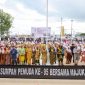 Peringatan Hari Sumpah Pemuda Ke-95 Tahun 2023 Tingkat Provinsi Kepulauan Riau berlangsung meriah di Gedung Daerah Tanjungpinang. Foto: Diskominfo Kepri 