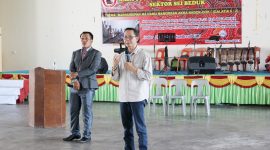 Wakil Wali Kota Batam Amsakar Achmad memenuhi undangan perayaan Pesta Ulang tahun Punguan Pompara Raja Toga Sirait Bere Ibebere Sektor Sei Beduk Ke-21 Tahun di Gedung Sun Bread GMP Tj. Piayu, Minggu (29/10/2023). Foto: INIKEPRI.COM 