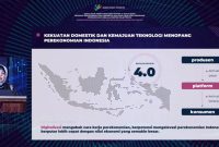 Plt. Kepala BPS Amalia Adininggar Widyasanti saat Sosialisasi Peraturan BPS Nomor 4 Tahun 2023 tentang Penyampaian dan Pengelolaan Data dan/atau Informasi PMSE pada Senin (30/10/2023. Foto: Tangkapan Layar Youtube BPS