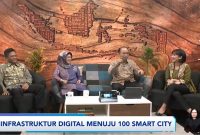 Menkominfo Budi Ari Setiadi dalam Forum Merdeka Barat 9 (FMB9) dengan tema Infrastruktur Digital Menuju 100 Smart City di Kantor Kominfo, Jakarta. Foto: Tangkapan Layar YouTube FMB9