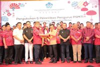 Penjabat (Pj) Wali Kota Tanjungpinang Hasan, S.Sos menghadiri pelantikan pengurus Paguyuban Sosial Marga Tionghoa Indonesia (PSMTI) Kota Tanjungpinang dan Kabupaten Bintan periode 2023-2027 di Mega Ballroom Hotel CK, Sabtu (11/11/2023) malam. Foto: Diskominfo Tanjungpinang
