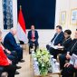 Presiden Jokowi saat bertemu dengan Chairman Freeport McMoRan, Ricard Adkerson di Hotel Waldorf Astoria, Washington DC, Amerika Serikat (AS), Senin (13/11/2023). Foto: BPMI Setpres 
