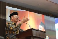 Menteri Koordinator Bidang Pembangunan Manusia dan Kebudayaan (Menko PMK) Muhadjir Effendy saat membuka Rapat Kerja Wilayah Majelis Ekonomi, Bisnis, dan Pariwisata (MEBP) PWM Jawa Tengah (Jateng) dan Muhammadiyah Jateng Expo 2023. Foto: Kemenko PMK