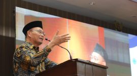 Menteri Koordinator Bidang Pembangunan Manusia dan Kebudayaan (Menko PMK) Muhadjir Effendy saat membuka Rapat Kerja Wilayah Majelis Ekonomi, Bisnis, dan Pariwisata (MEBP) PWM Jawa Tengah (Jateng) dan Muhammadiyah Jateng Expo 2023. Foto: Kemenko PMK