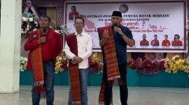 Ketua umum DPP GARPU yang juga caleg DPR RI Dapil kepulauan Riau Pietra Machreza Paloh saat menghadiri PAC PBB Lubukbaja. Foto: INIKEPRI.COM