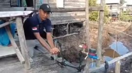 Warga Desa Keban dan Desa Ttelaga Tujuh di Kabupaten Karimun mendapatkan layanan air bersih dari program pembangunan Pamsimas, yang berasal dari aspirasi Cen Sui Lan. Foto: Istimewa 