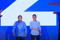Prabowo Subianto dan Gibran Rakabuming Raka. Foto: Tangkapan Layar Gerindra TV
