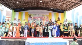 Sebanyak Ratusan anak usia dini antusias mengikuti berbagai kegiatan menarik dalam kemeriahan acara Gebyar Pendidikan Anak Usia Dini (PAUD) Tahun 2023, yang digelar di Lapangan Relief Antam Kijang, Kabupaten Bintan, Kamis (14/12/2023). Foto: Diskominfo Kepri 