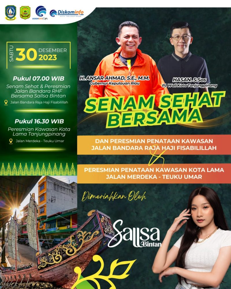 Sabtu, 30 Desember mendatang, Gubernur Kepulauan Riau (Kepri), Ansar Ahmad, akan meresmikan penataan Areal Bandara Raja Haji Fisabilillah (RHF) dan kawasan Kota Lama, Jalan Merdeka-Teuku Umar, di Kota Tanjungpinang. Foto: Diskominfo Tanjungpinang