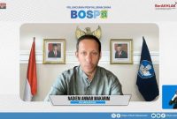 Menteri Pendidikan, Kebudayaan, Riset dan Teknologi (Mendikbudristek), Nadiem Anwar Makarim pada webinar Peluncuran Penyaluran Dana BOSP 2024, Rabu (17/1). Foto: dok. Kemendikbudristek.
