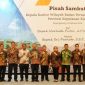 Sekretaris Daerah Provinsi Kepulauan Riau Adi Prihantara menghadiri acara pisah sambut Kepala Kantor Wilayah Badan Pertanahan Nasional (BPN) Provinsi Kepulauan Riau, yang dilaksanakan di Trans Convention Center (TCC) Tanjungpinang, Selasa (20/2) malam. Foto: Diskominfo Kepri
