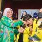 Menaker Ida Fauziyah pada acara Sosialisasi Permenaker Nomor 4 Tahun 2023 tentang Jaminan Sosial PMI di Singapura, Minggu (4/2/2024). Foto: Humas Kemenaker