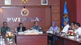 Menteri Komunikasi dan Informatika (Menkominfo), Budi Arie Setiadi, dalam keterangannya terkait Syukuran HUT ke-78 Persatuan Wartawan Indonesia di Gedung Dewan Pers, Jakarta, pada Jumat (9/2/2024). Foto: Humas Kominfo