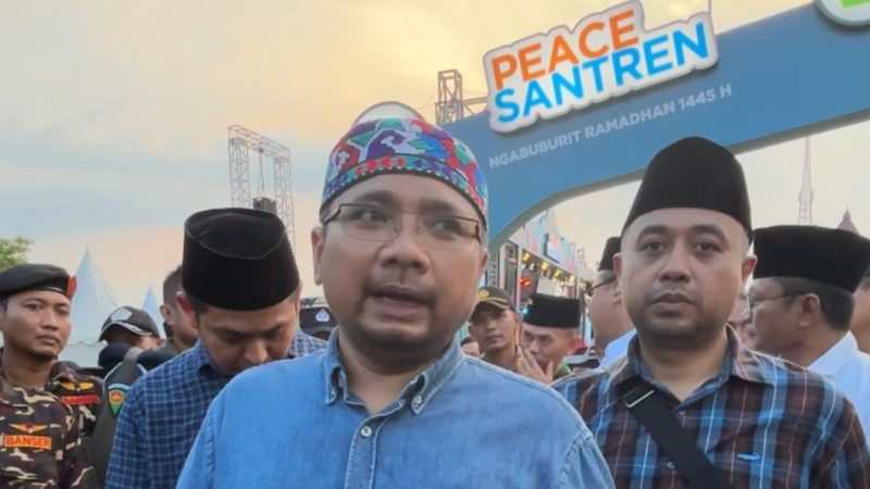 Menteri Agama (Menag) Yaqut Cholil Qoumas menyampaikan Paus Fransiskus akan berkunjung ke Indonesia pada 3 September 2024 mendatang. Foto: Humas Kemenag