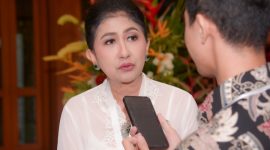 Ketua Bidang Promosi dan Humas Dewan Kerajinan Nasional (Dekranas), Dina Budi Arie, saat menghadiri HUT Dekranas ke-44 di Rumah Karya Asri, Jakarta, pada Minggu (3/3/2024). Foto: Humas Kominfo