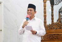 Hari ke-12 Ramadhan 1445 H Gubernur Kepulauan Riau H. Ansar Ahmad didampingi oleh Pj. Walikota Tanjungpinang Hasan, S.Sos  dan Ketua TP-PKK Provinsi Kepulauan Riau Hj. Dewi Kumalasari Ansar berbuka bersama masyarakat Tanjungpinang di Masjid Darussalam, Kelurahan Bukit Cermin, Sabtu (23/3/2024). Foto: Diskominfo Kepri