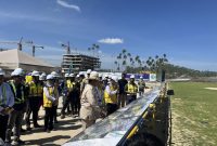 Menteri Pertahanan Prabowo Subiato kunjungi Ibu Kota Nusantara (IKN) untuk meninjau progres pembangunan IKN serta persiapan Upacara Hari Ulang Tahun (HUT) RI ke-79, pada Senin (18/3/2024) yang rencananya akan digelar pada 17 Agustus 2024, di Istana Negara IKN. Foto: Istimewa