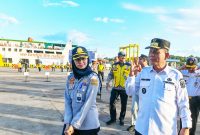 Gubernur Kepulauan Riau H. Ansar Ahmad memimpin langsung Apel Pembukaan Posko Angkutan Lebaran 1445 H di Pelabuhan ASDP Telaga Punggur, Batam, Rabu (3/4/2024). Foto: Diskominfo kepri