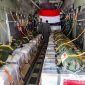 Pesawat Hercules TNI AU C 130 J dapat menerjunkan bantuan kemanusiaan di wilayah udara Palestina, Gaza, Selasa (9/2/2023). Foto. tni.mil.id