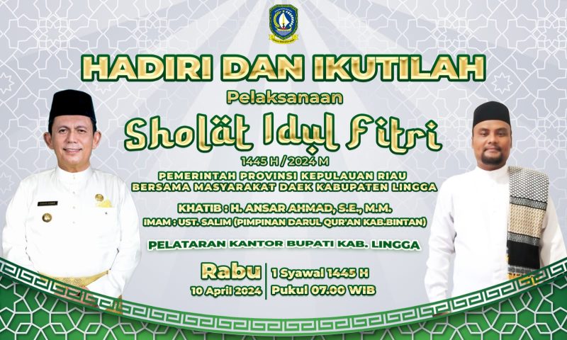 Flyer sholat Idul Fitri Pemprov Kepri. Foto: Diskominfo Kepri