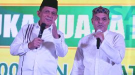 Keluarga Besar Partai Golkar Provinsi Kepri kembali mengelar agenda rutin berbuka puasa bersama 2.000 anak yatim piatu, bertempat di Ballroom Restoran Golden Prawn, Bengkong, Kota Batam, Minggu (7/4/2024). Foto: Diskominfo Kepri