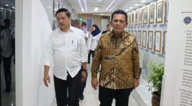 Gubernur Ansar beraudiensi dengan Dirjen Perhubungan Darat (Hubdar) Kementerian Perhubungan, Hendro Sugiatno, di ruang rapat Ditjen Perhubungan Darat, Gedung Karsa, Kompleks Kementerian Perhubungan, Jakarta, Senin (13/5/2024). Foto: Diskominfo Kepri