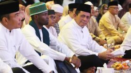 Pemerintah Provinsi Kepulauan Riau menggelar Haflah Al-Qur'an dengan menghadirkan Qori Internasional, Syekh Eidi Shaban dari Tanzania, di Gedung Daerah Tanjungpinang pada Selasa (21/5/2024). Foto: Istimewa