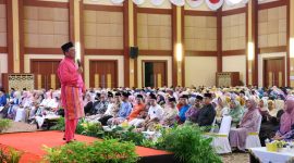 Halalbihalal bersama Persatuan Guru Republik Indonesia (PGRI) Kota Tanjungpinang di Aula Wan Seri Beni Dompak. Foto: Diskominfo Kepri
