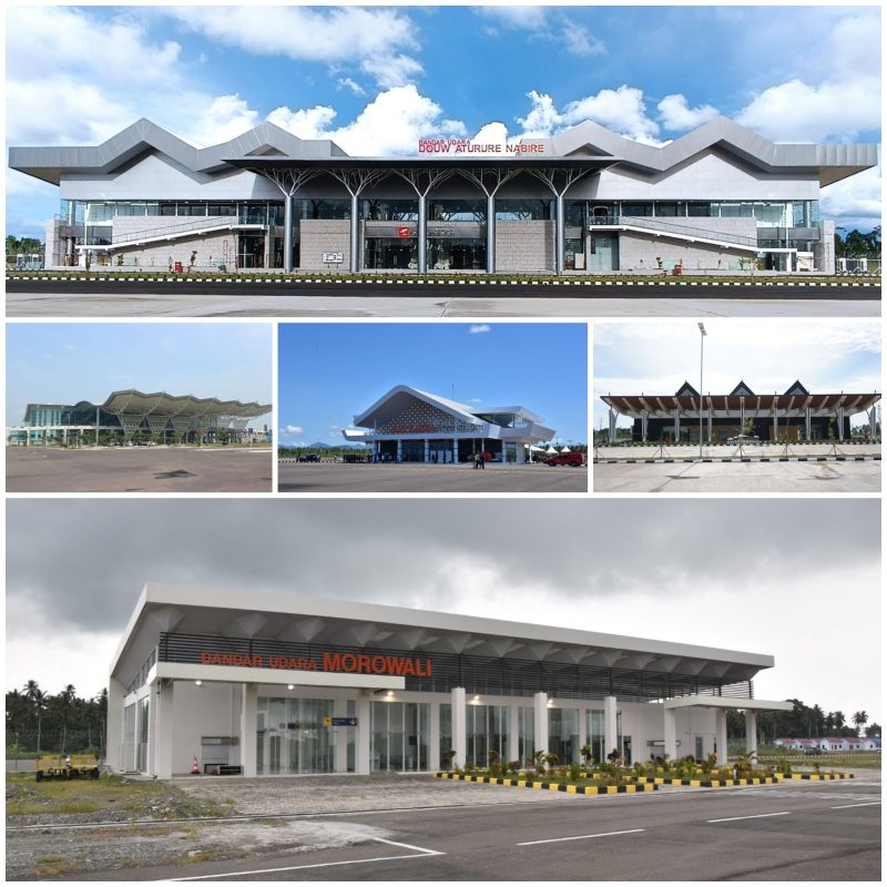 Sejumlah bandara yang dibangun di era kepemimpinan Presiden Joko Widodo (2014-2024). Foto: Kemenhub