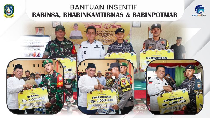 Pemerintah Provinsi Kepulauan Riau mulai tahun ini memberikan insentif bagi petugas Babinsa, Bhabinkamtibmas, dan Babinpotmar yang bertugas di provinsi ini. Foto: Diskominfo Kepri