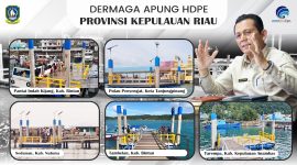 Pemerintah Provinsi Kepulauan Riau telah membangun sejumlah dermaga apung fleksibel (flexi auatec) untuk meningkatkan konektivitas antar wilayah, memperlancar arus barang serta orang yang bermuara kepada peningkatan sektor pariwisata, serta bertumbuhnya wilayah ekonomi baru di kawasan pesisir. Foto: Diskominfo Kepri