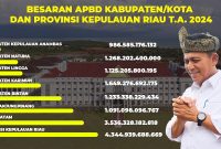 Besaran APBD Kabupaten/Kota dan Provinsi. Foto: Diskominfo Kepri