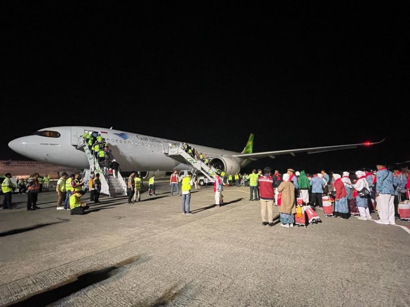 Maskapai Garuda Indonesia melayani penerbangan Angkutan Haji. Foto: Injourney Airport