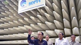 Menteri Komunikasi dan Informatika (Menkominfo), Budi Arie Setiadi, dalam Kunjungan Pengecekan Persiapan Peresmian IDTH di BBPPT Tapos, Depok, Provinsi Jawa Barat, pada Jumat (3/5/2024). Foto: Humas Kemenkominfo 